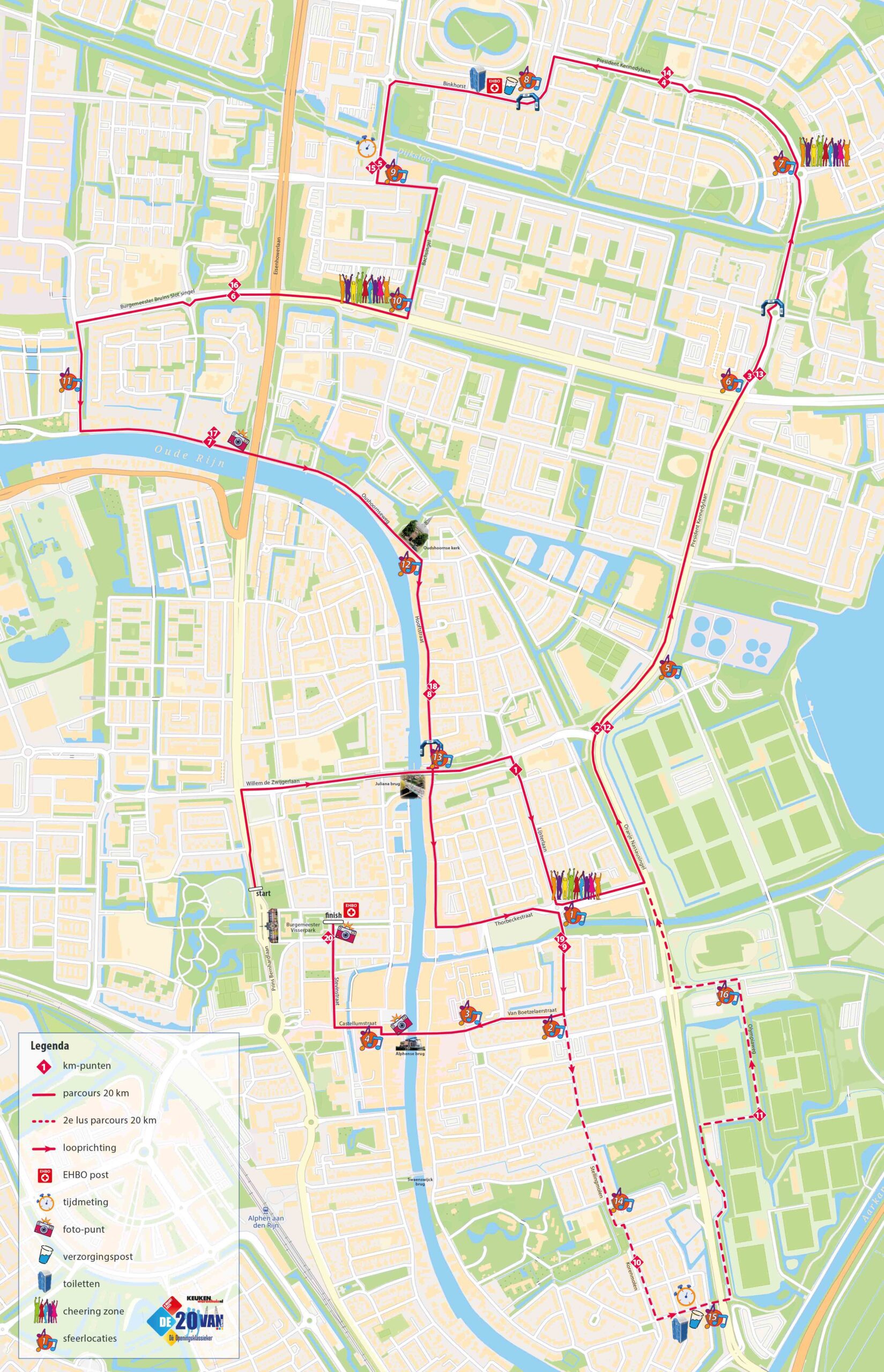 Parcours van de 20 km